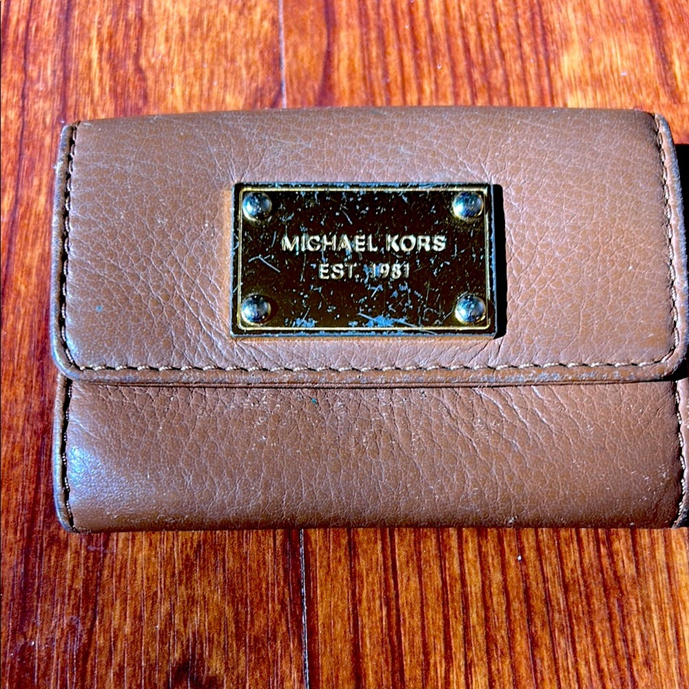 Michael Kors Tan Leather Card Holder